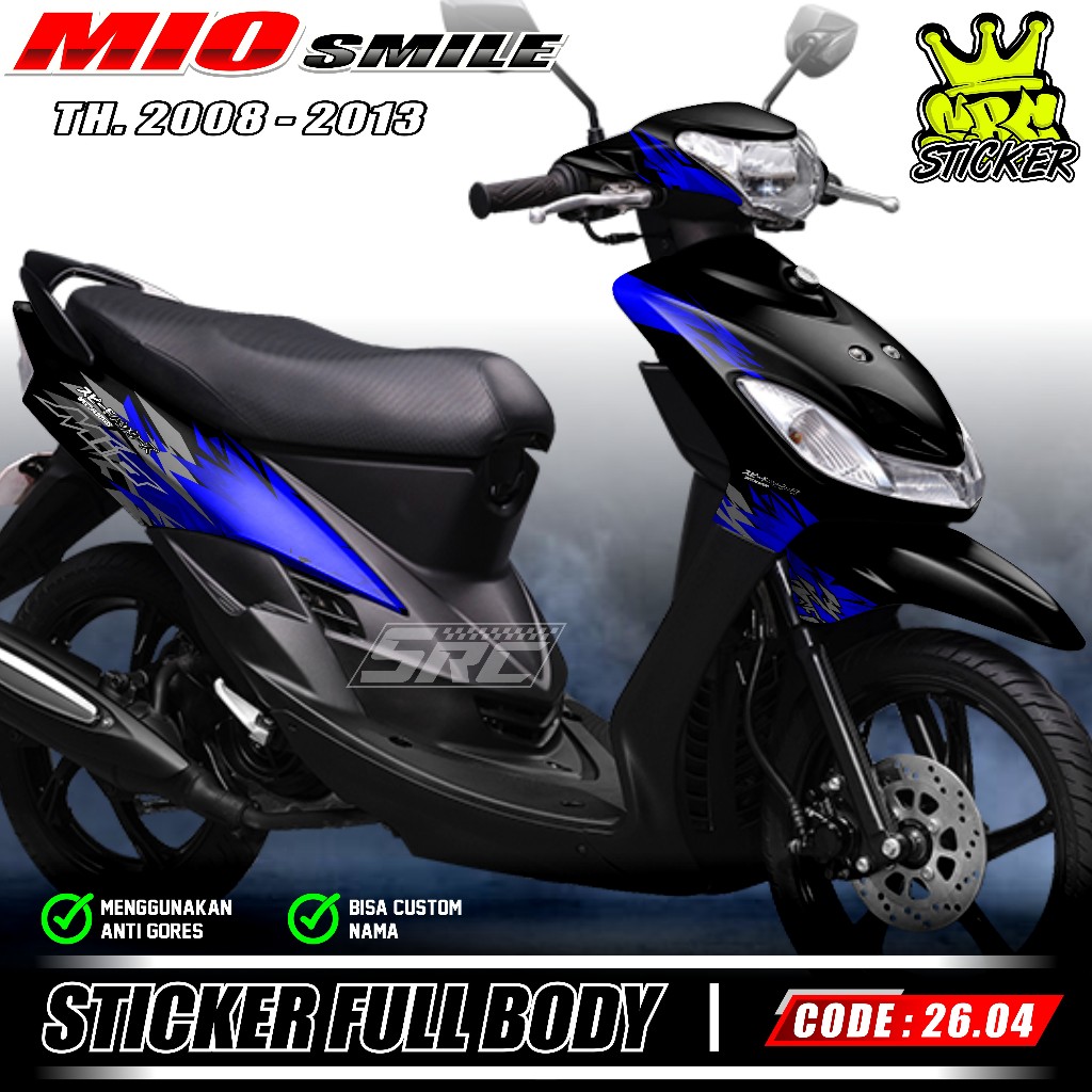ล่าสุด Full Body Decal สติกเกอร์ Yamaha Mio Smile ปี 2008 2009 2010 2011 2012 2013 Decal สติกเกอร์ F