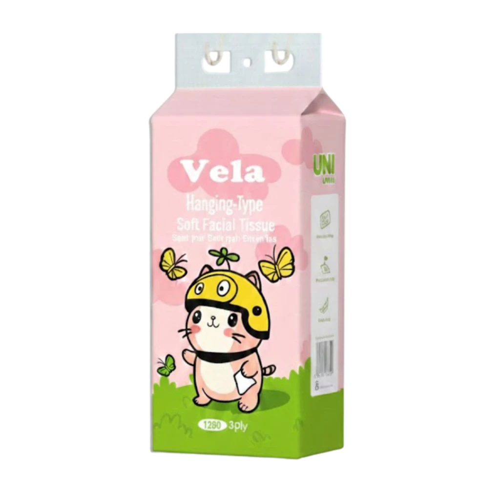 VELA แขวน TISSUE 1020 แผ่น 3PLY/FACE TISSUE/MULTIFUNCTIONAL TISSUE/1 PACK
