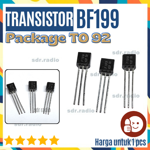 ทรานซิสเตอร์ BF199 ทรานซิสเตอร์ความถี่สูง NPN 0.025A 25mA 25V TO92