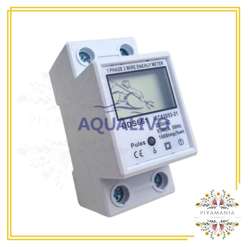 PYJAMANIA DDS661 DIN Rail Kwh เมตร DDS 661 ประหยัดพลังงาน Wattmeter มัลติฟังก์ชั่นไม่มีรีเซ็ตไม่มีแส