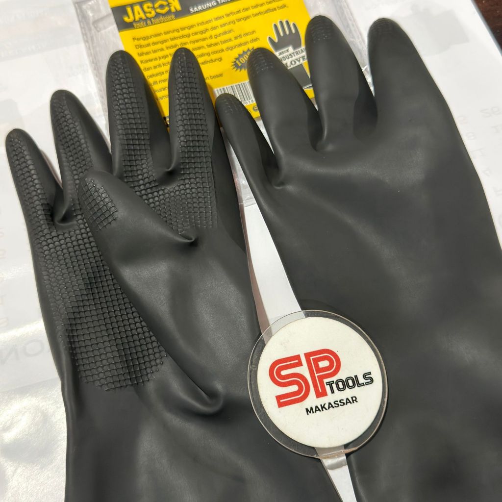 น้ํายางถุงมือยาง / PVC น้ํายาง INDUSTRAIAL GLOVE MULTIFUNCTION SIZE L JASON