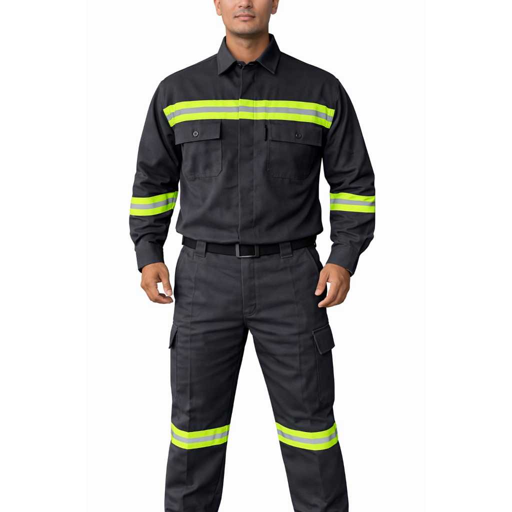 KEMEJA Safety Shirt / เสื้อเซฟตี้แขนยาว / เสื้อโครงการแขนยาว / Safety Wearpack Top / Safety Work Wer