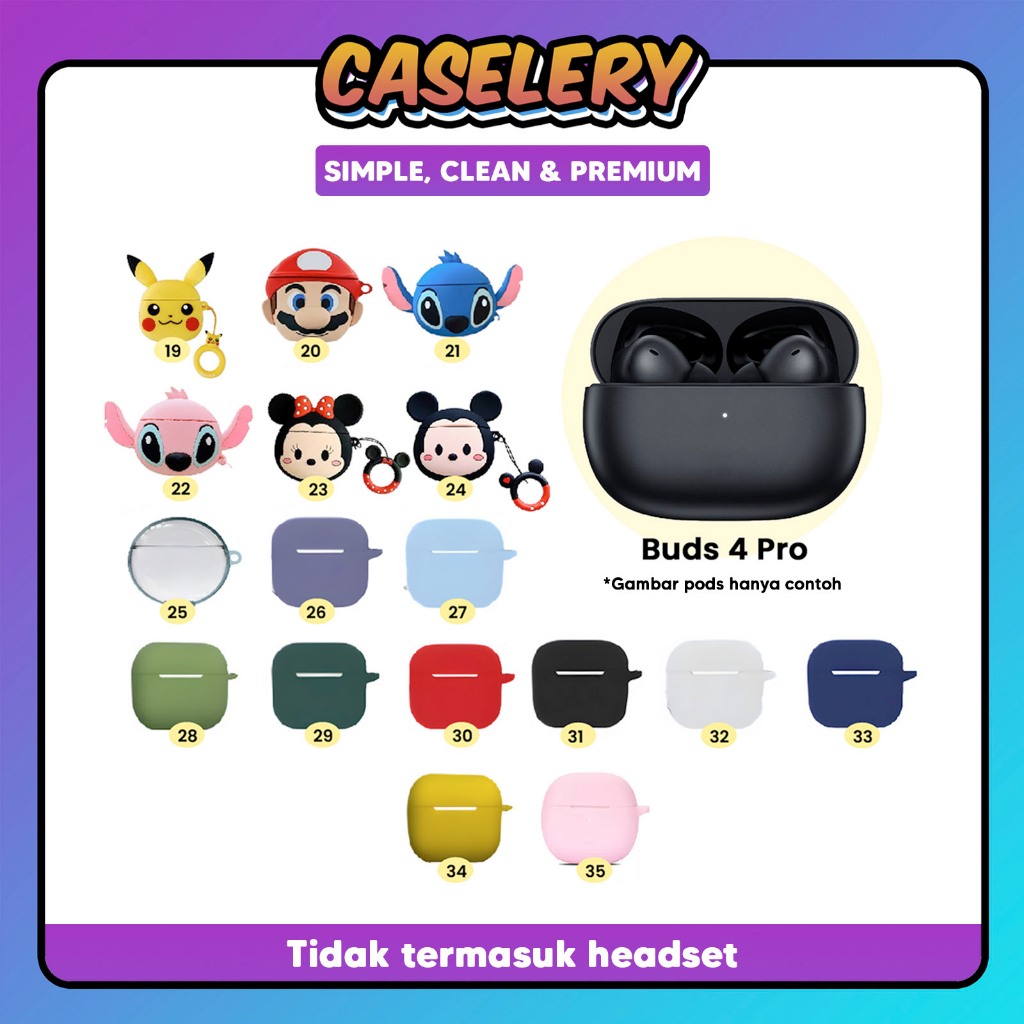 [RP] Redmi Buds 4 Pro Case Cover TWS Silicon Bening Polos Simple Clear