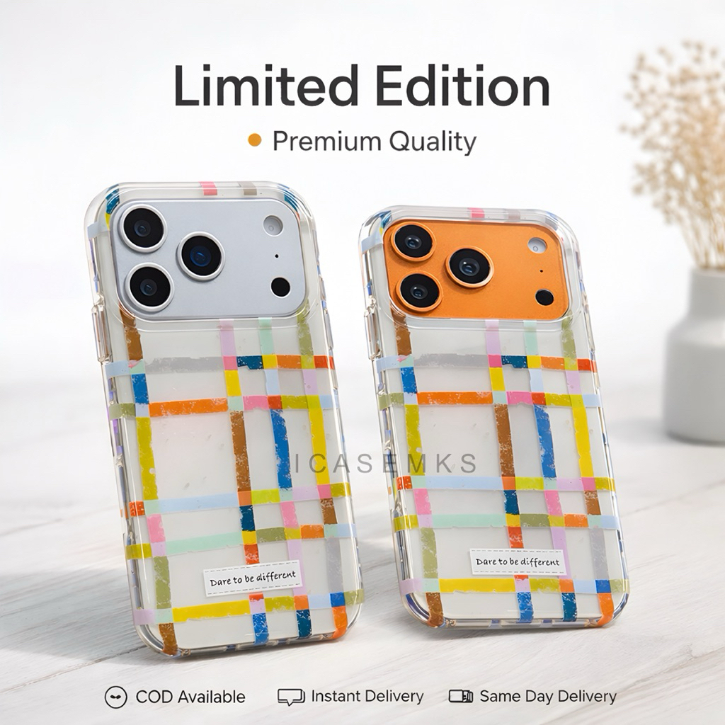 [LIMITED EDITION] เคสลายตารางระดับพรีเมียมสําหรับ Iphone 16 16 Pro 17 Pro 17 Promax