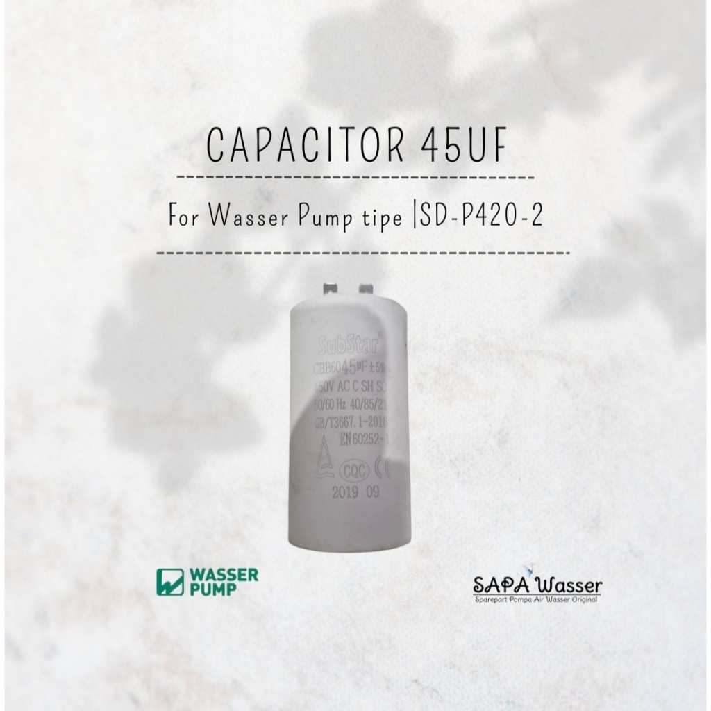 45uF 450V Capacitor (4 PIN) สําหรับ Submersible Satellite Wasser Pump SD-P420-2