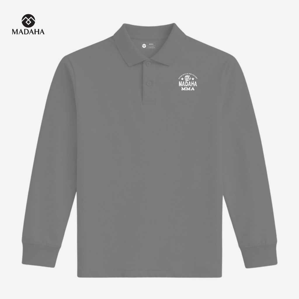 Madaha เสื้อโปโล UFC MMA เสื้อเชิ้ตคอปกแขนยาว