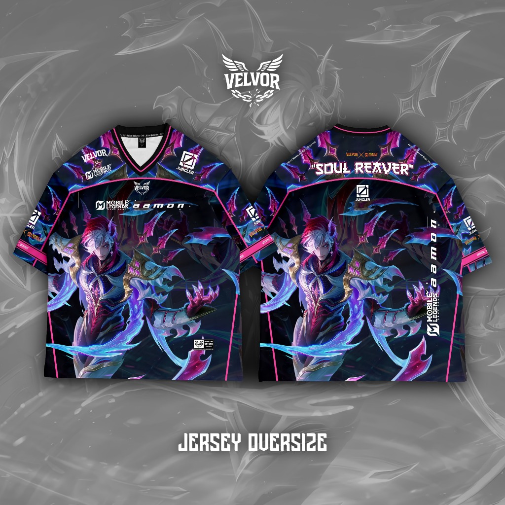 PREMIUM OVERSIZE JERSEY - KIDS JERSEY 5 - 10 ปี - MOBILE LEGENDS AAMON JERSEY - FULL PRINT JERSEY - 