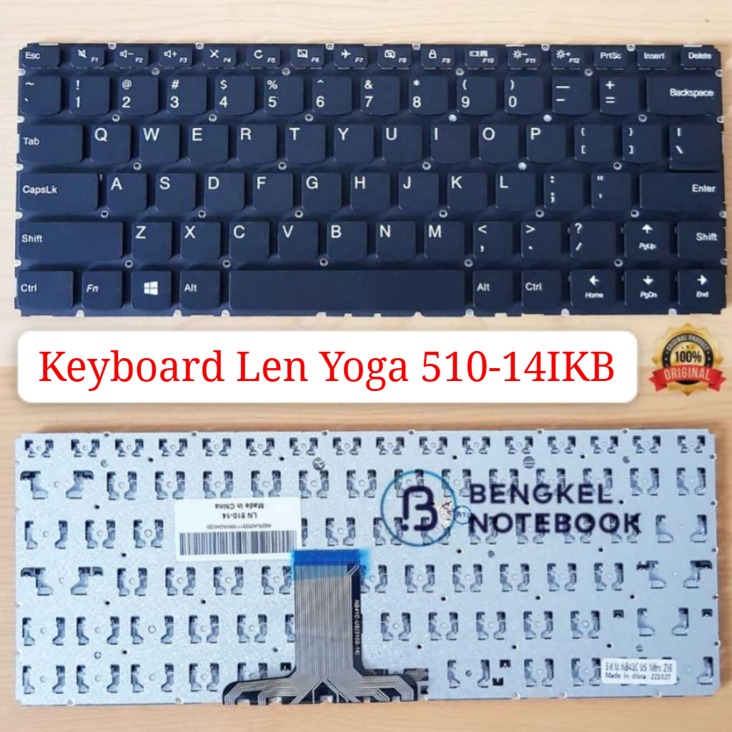 Len Yoga Keyboard 510-14IKB 510-14AST 510-14ISK No Frame No Backlight