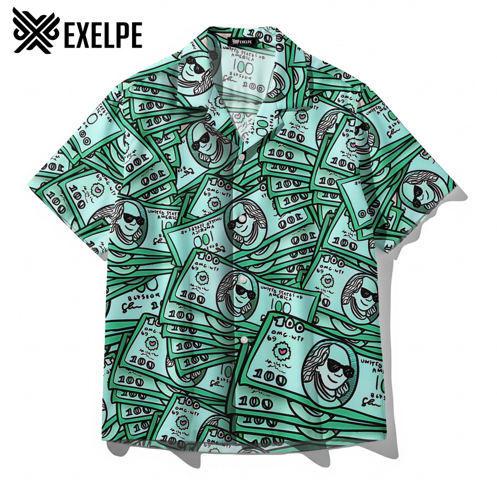 KEMEJA EXELPE เสื้อ Dollar Wave Pop Art