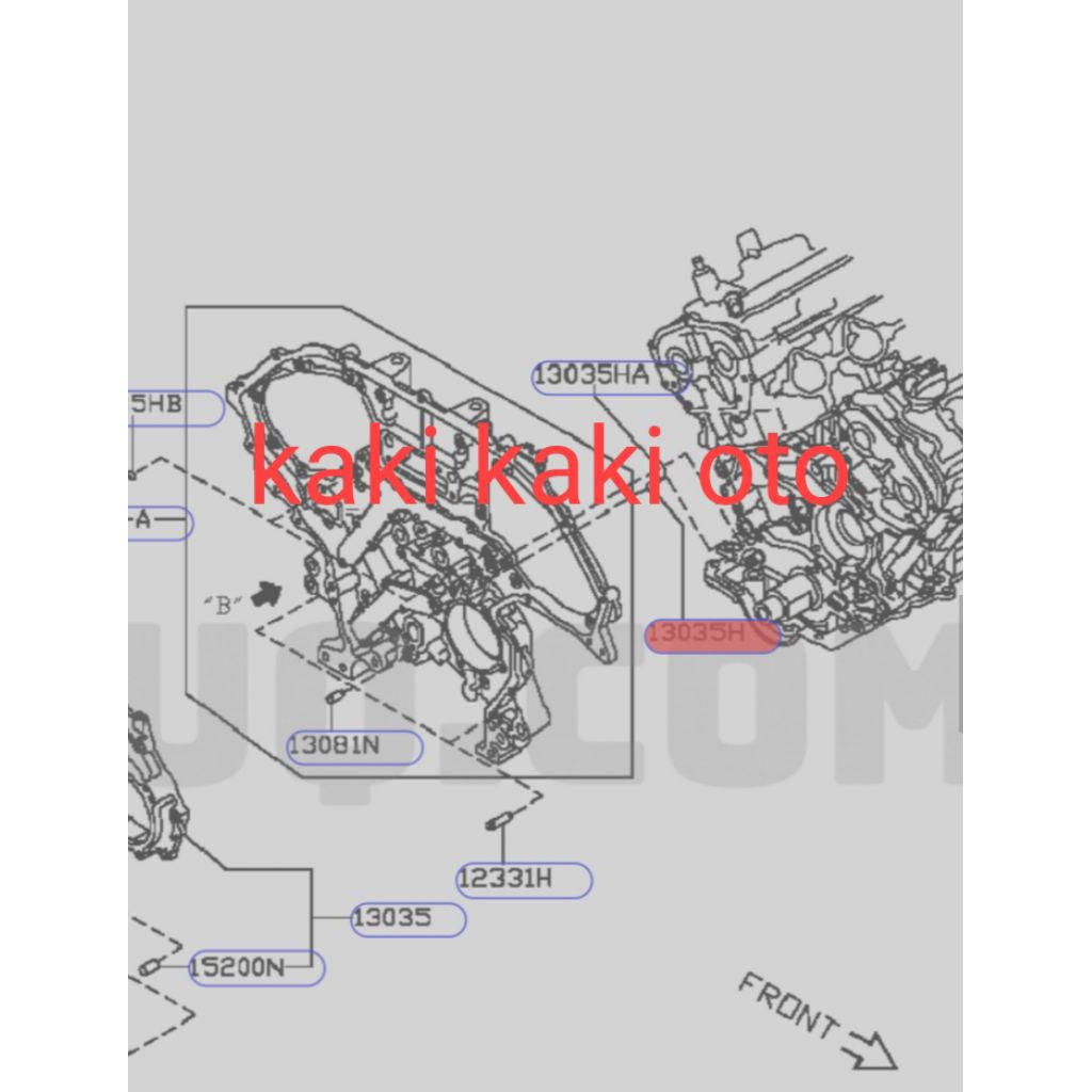 MESIN ซีลหรือฝาครอบไทม์มิ่ง Nissan elgrand e52 e-52