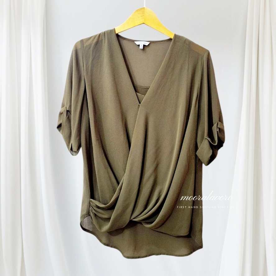 CAMILLA ARMY CHIFON KIMONO WRAP LOOSE TOP สไตล์เกาหลี READY BKK BANGKOK PREMIUM COLLECTIONS