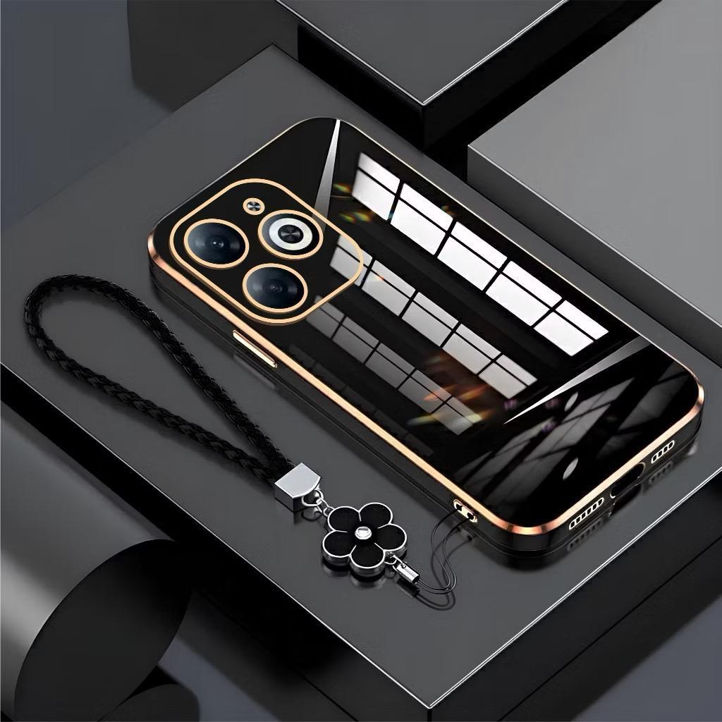 TECNO SPARK 20 20C 20 PRO Premium Silicon Softcase ฟรีเชือกเส้นเล็กดอกไม้