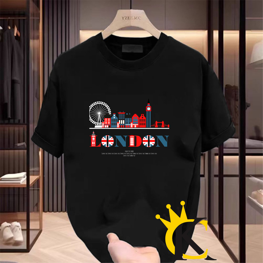 เสื้อยืด KATUN London Bridge เสื้อยืดผ้าฝ้ายพรีเมี่ยมเสื้อผู้ชายและผู้หญิงมีจําหน่ายในขนาดเด็กและผู้
