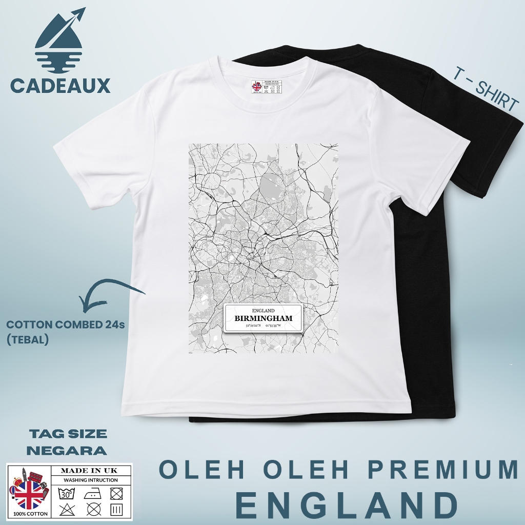 ENGLAND 75 SOUVENIR เสื้อยืดพร้อมแท็ก ASAL INGRRIS Cotton Combed 24s SOUVENIR ของขวัญพรีเมี่ยม