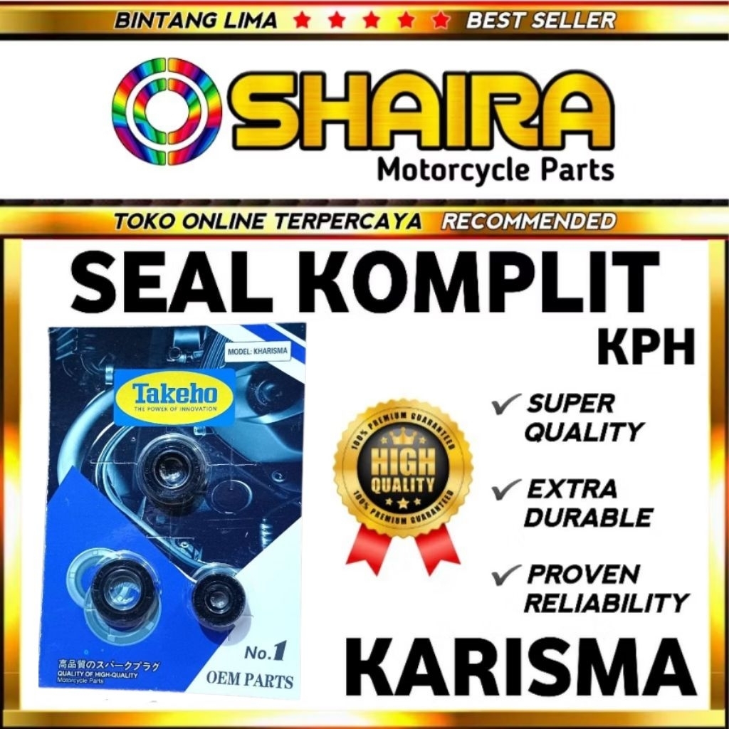 KARISMA COMPLETE SEAL / ชุดซีลน้ํามัน KARISMA / ชุดซีลน้ํามัน KARISMA COMPLETE / ตราประทับน้ํามัน KP