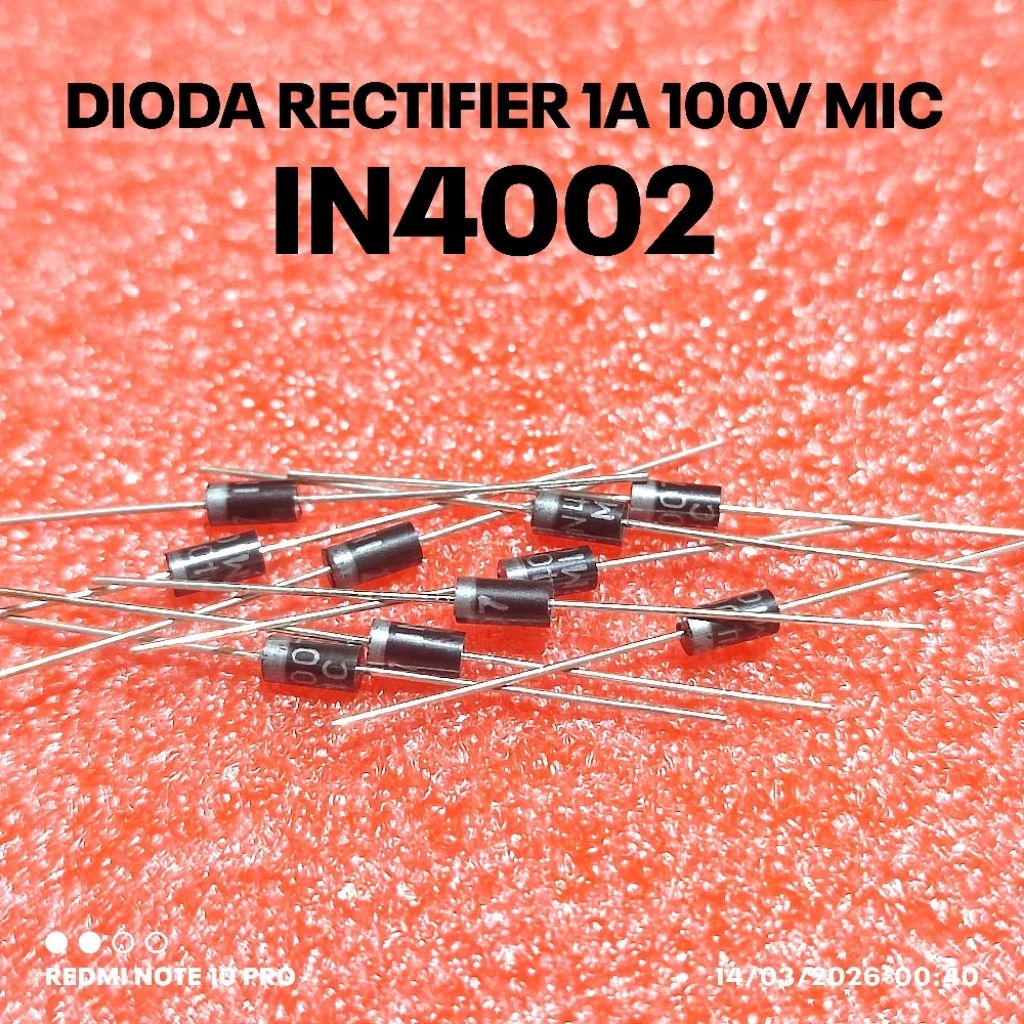 (PER 5 ชิ้น) DIEDE IN4002 DIODE IN4002 1N4002 1A 100V ไมโครโฟนดั้งเดิม