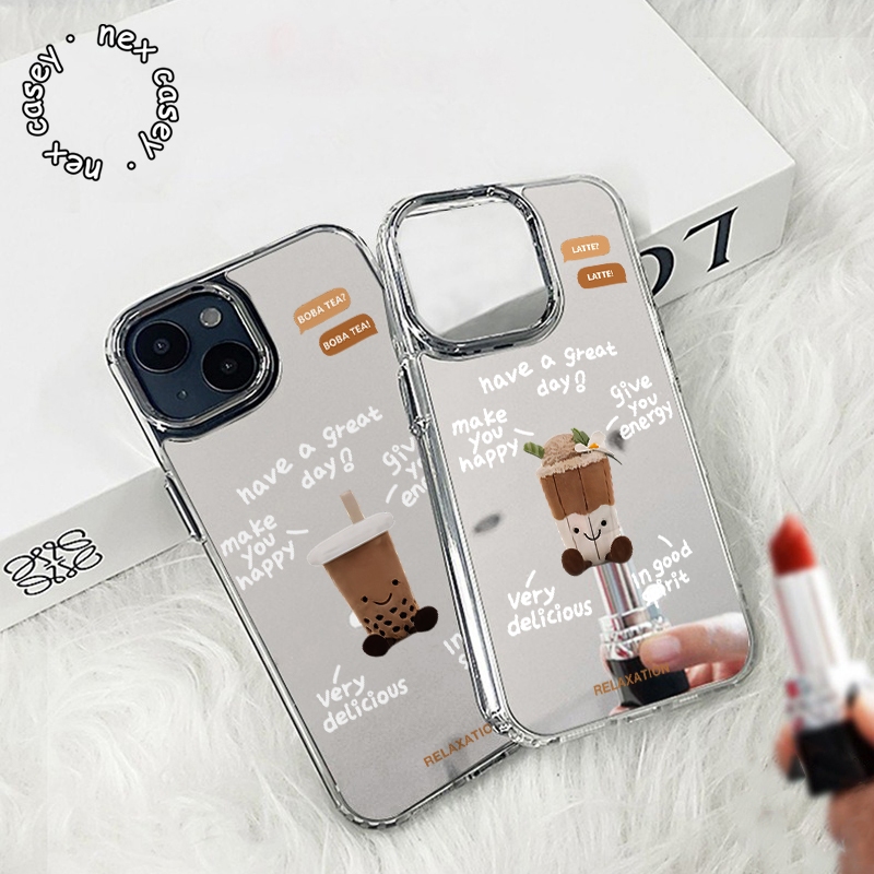 CASE CASING CLEAR CASE MIRROR HEBE สําหรับ IPHONE 6+ 7+ 8 8+ X XS XR 11 12 13 14 15 16 17 PRO PROMAX