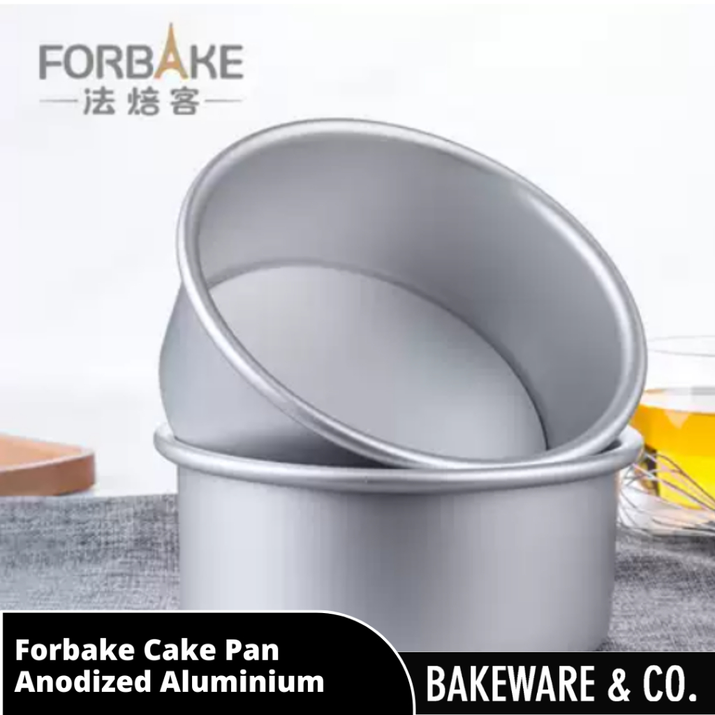 Forbak Cake Pan Anodized Aluminium - Premium Round Cake Pan 6" & 8"