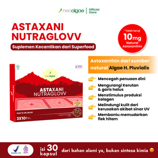 Astaxani Nutraglovv - Natural astaxanthin 10mg Organik Original Suplemen kecantikan dan anti flek