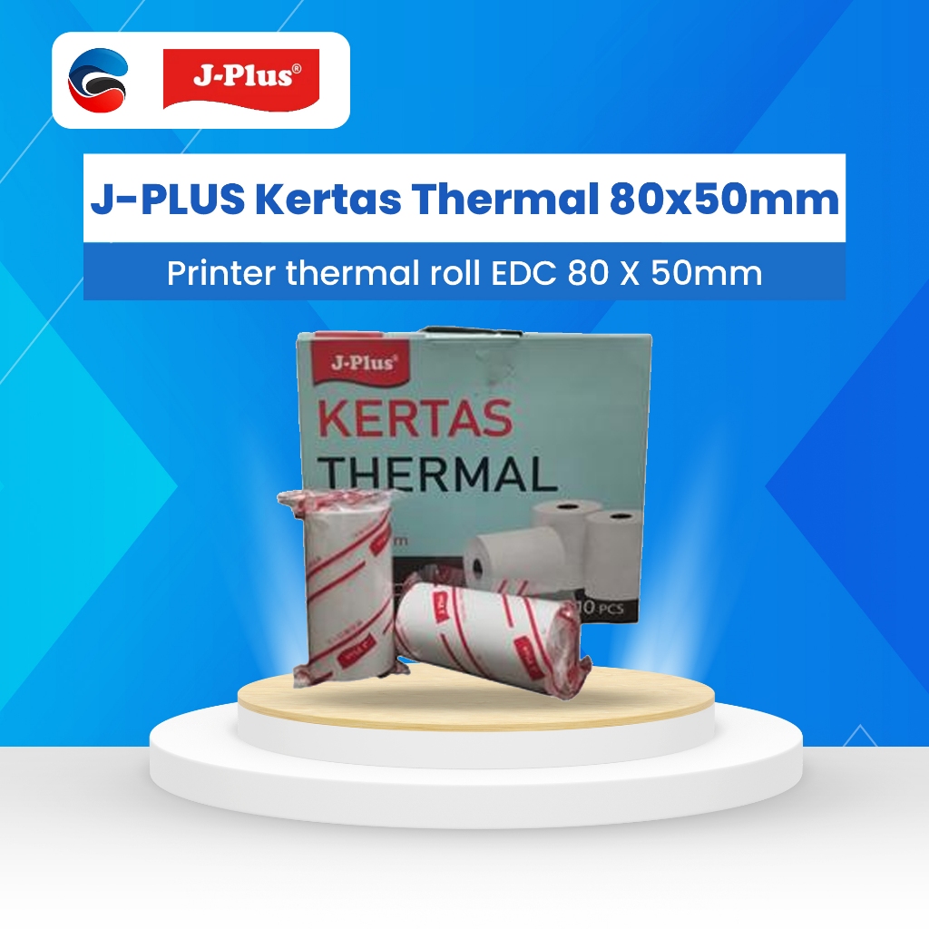 J-PLUS กระดาษความร้อน 80x50 MM EDC เครื่องพิมพ์ม้วนความร้อน 80 X 50 JPLUS กระดาษความร้อน Coreless (5