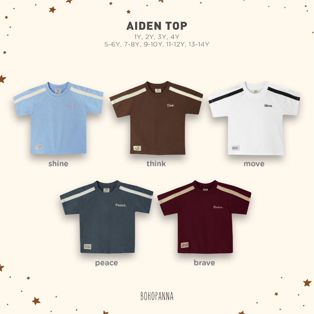 BOHOPNA - AIDEN TOP - CHILDRENS TOP - เสื้อยืด CHILDRENS