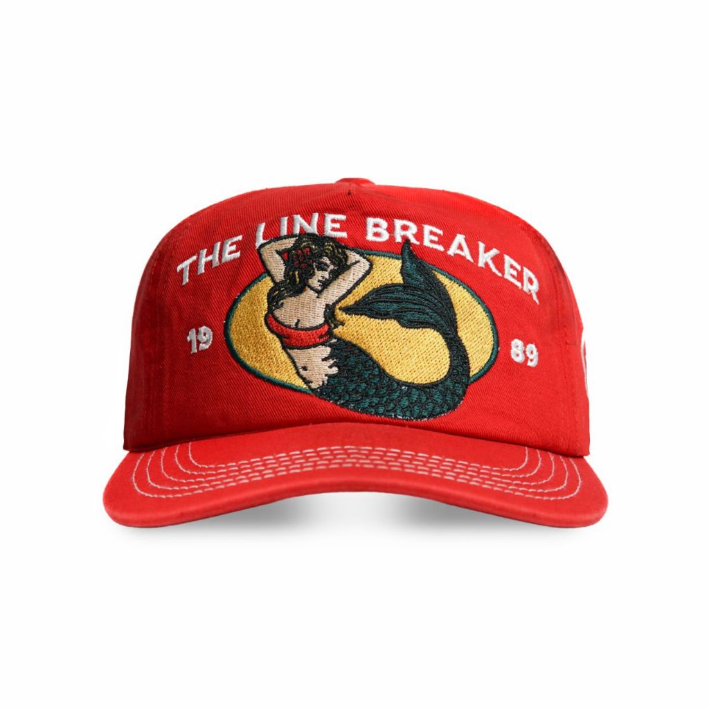 Fishycho - The Line Breaker Washed Red Unstructured Cap