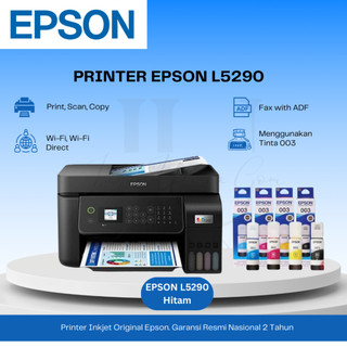 EPSON Printer L5290 All in One Wifi Wireless ADF Inktank Pengganti L5190