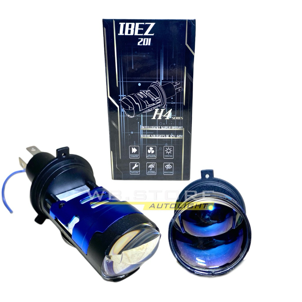 IBEZ 201 - H4 LED PURPLE LENS HEADLIGHT