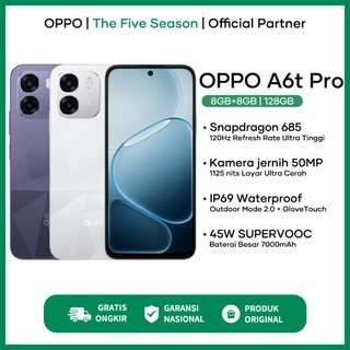 HP OPPO A6t Pro 4G/5G 8/128 8/256 - 7000mAh Battery 45W SUPERVOOC IP69 Garansi Resmi OPPO Indonesia
