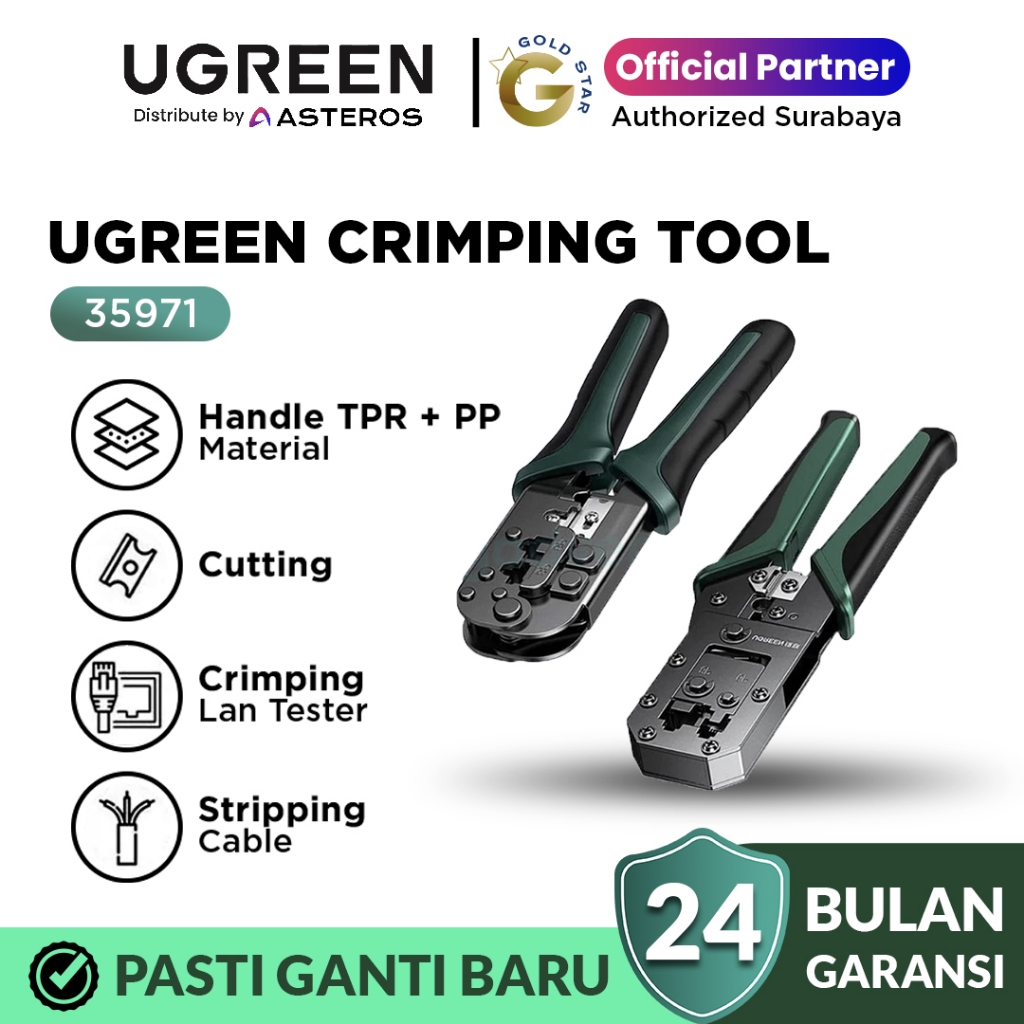 UGREEN Crimping TOOL RJ45 RJ11 Lan Network Cable 6P 8P Cable Cutter Tool
