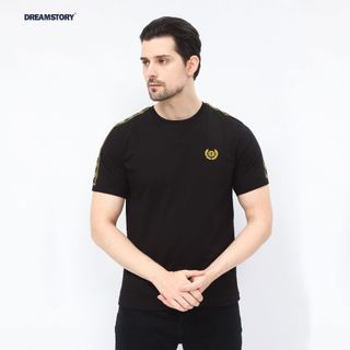 DREAM STORY - T-shirt Reguler Fit Wedlink Cotton Combed 24s Black Kaos Distro Hitam Unisex Baju Original TShirt