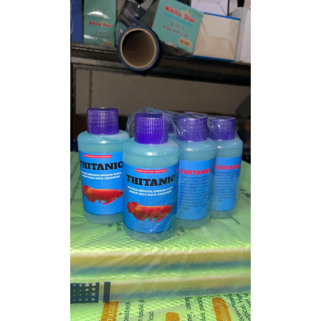 TITANIC Aquarium Glass Cleaner Liquid Aqaurium Glass Cleaner 60ML Aquarium Glass Anti-Fungal Medicin