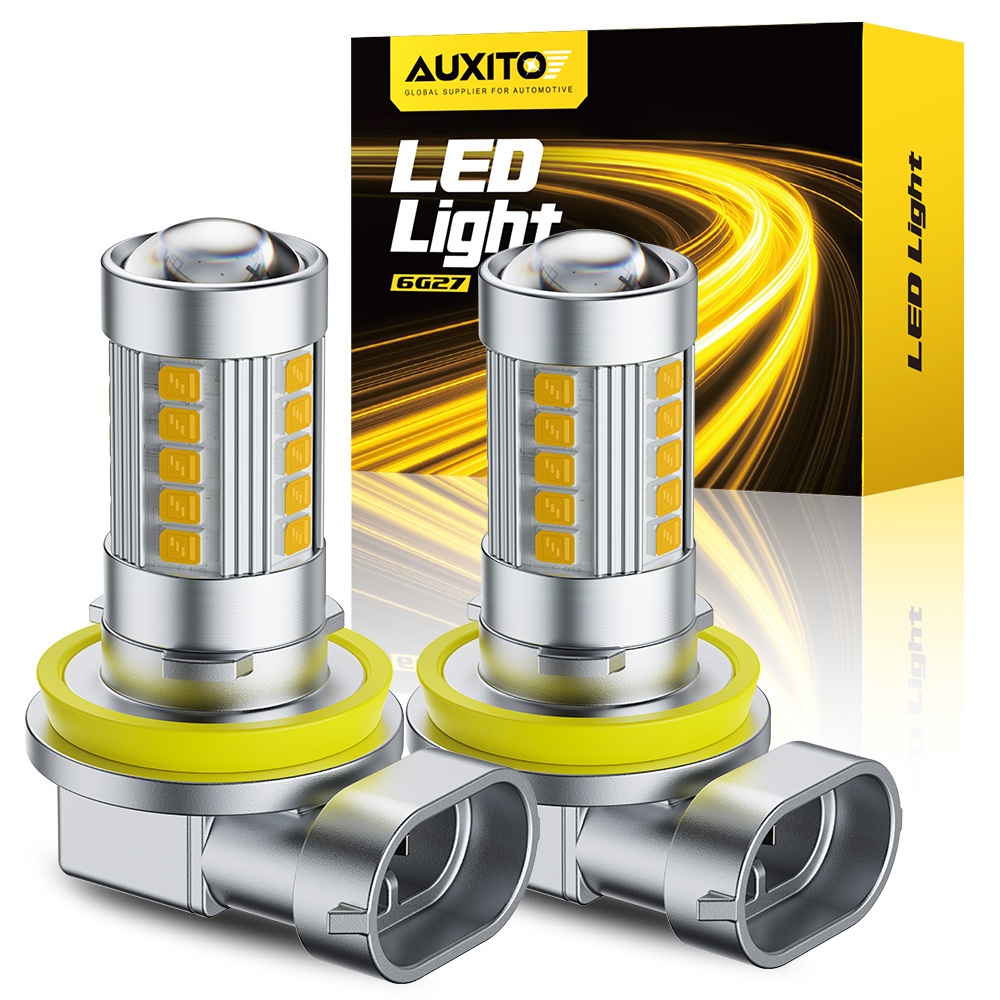 Foglamp LED H8 H11 H16 9006 HB4 Super Bright 3000K สีเหลือง 6500K สีขาว 15000LM IP67 กันน้ําคู่ PNP