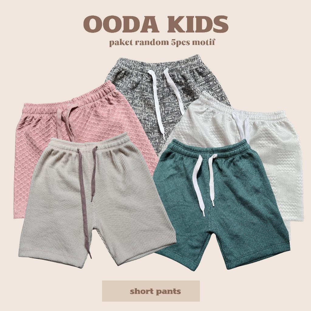 แพ็คเกจ 5 ชิ้น Rp. 60,000 กางเกงขาสั้นเด็ก / กางเกงรายวันเด็ก ไม่จํากัดเพศ สําหรับอายุ 1-15 ปี