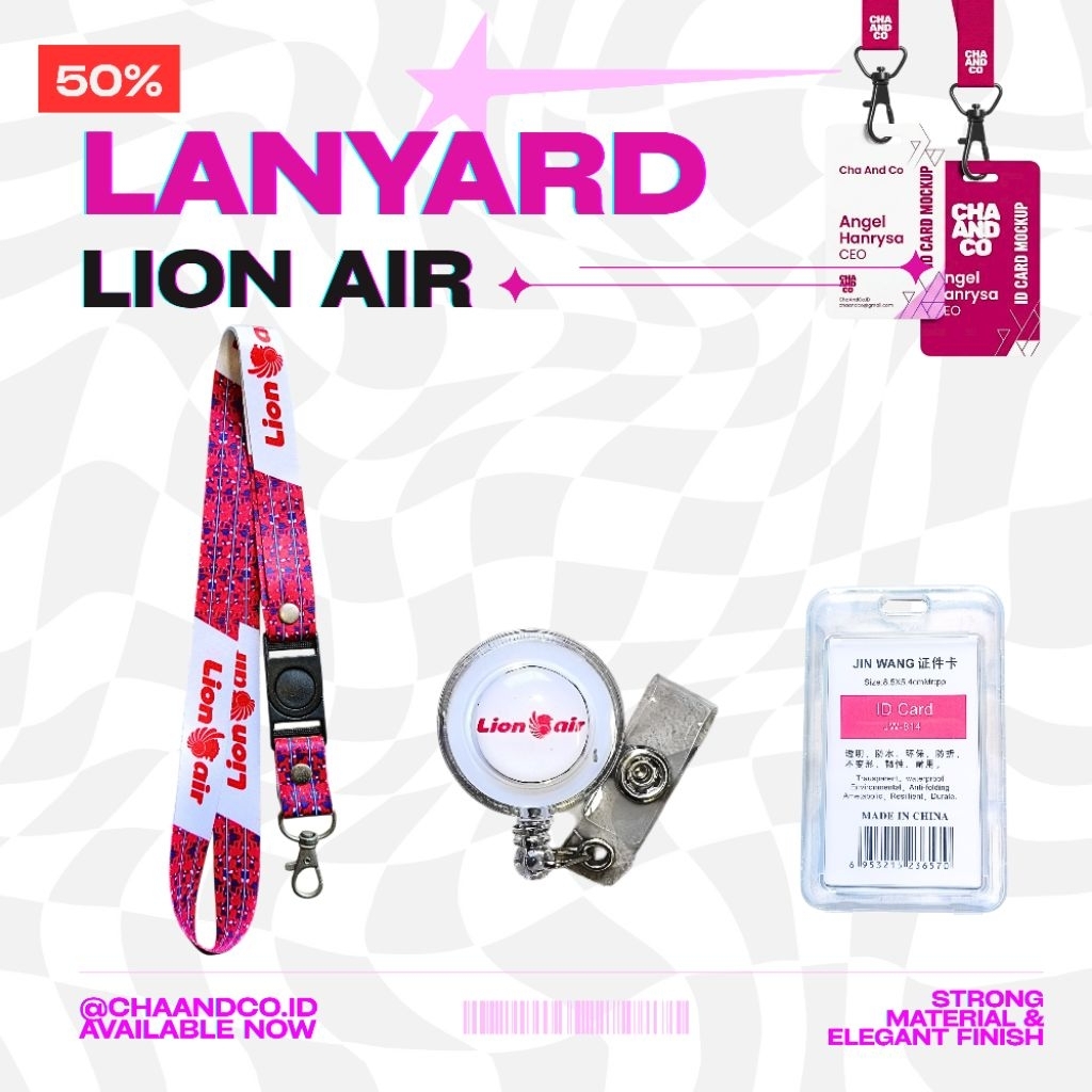 LION AIR LANYARD / ONE SET OF LION AIR PREMIUM LANYARDS ส่งวันนี้