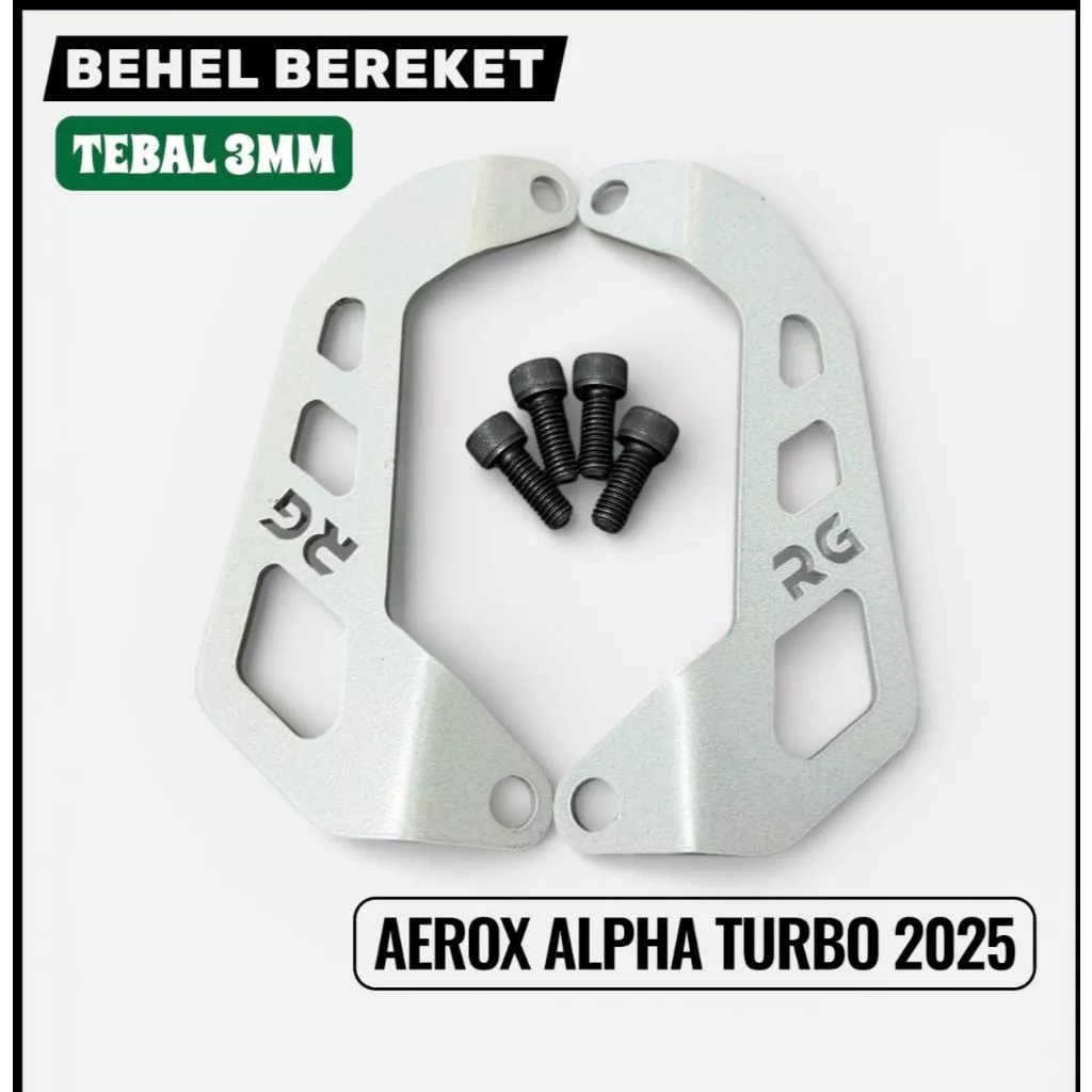 SILVER BRACKET AEROX ALPHA TURBO 2025 BRACKET AEROX ALPHA 2025 BRACKET AEROX ยี่ห้อ RG BRACKET THICK