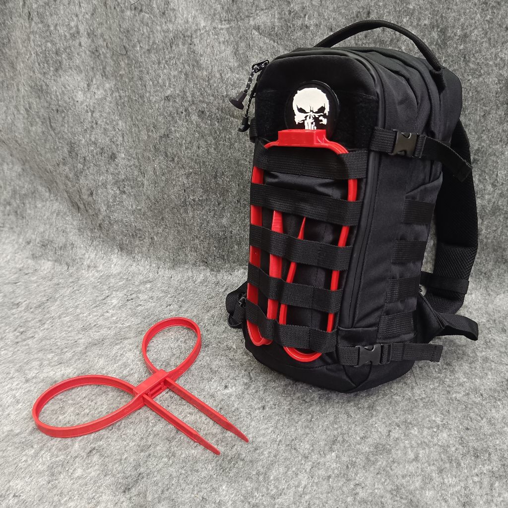 MERAH Scorpion GEN 1 Tactical Bag Fullset with Red Tis Strap / Cool Tactical Bag / Tactical Bag / La