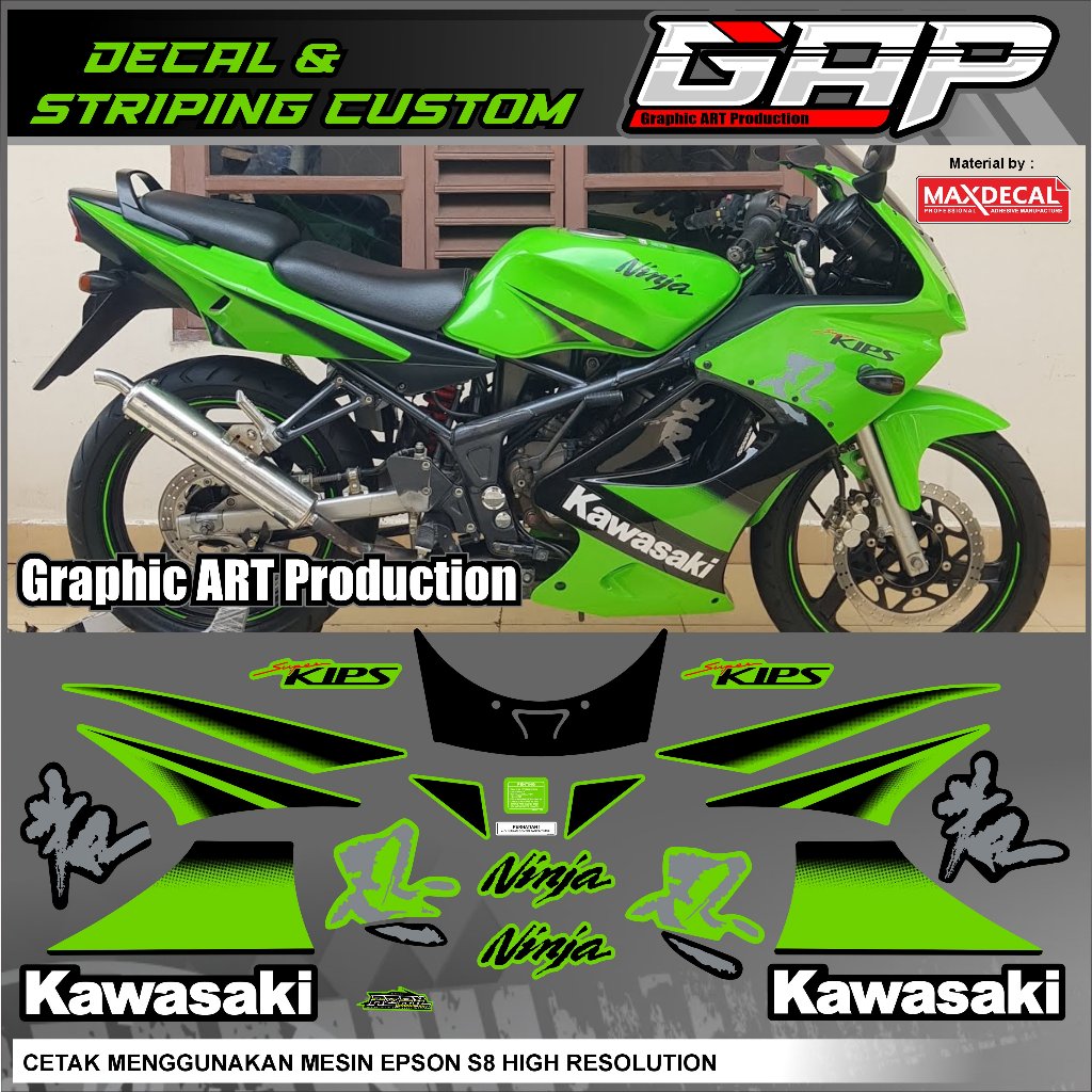 HIJAU Striping Ninja RR SE Gen 4, Ninja rr SE Green gen 4