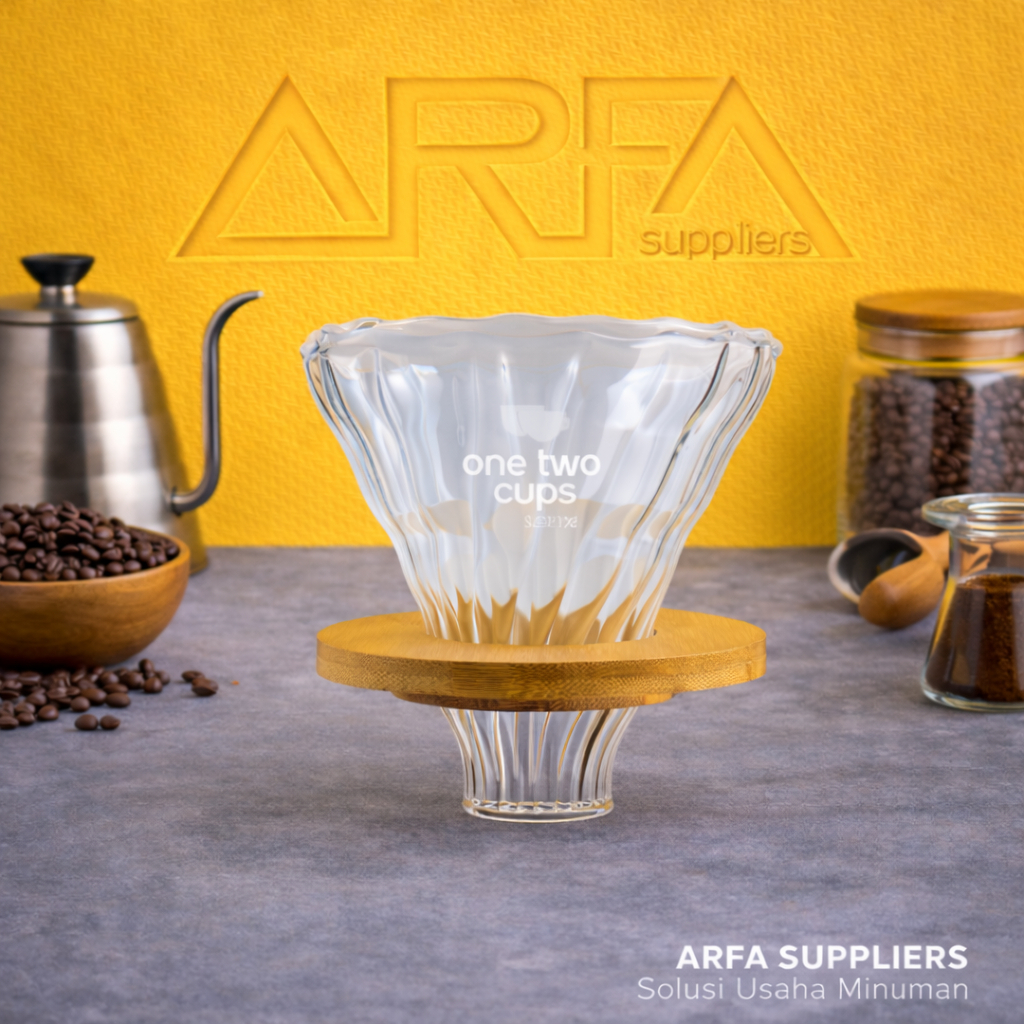 VD02 Dripper V60 วงเล็บไม้หนึ่งสองถ้วย