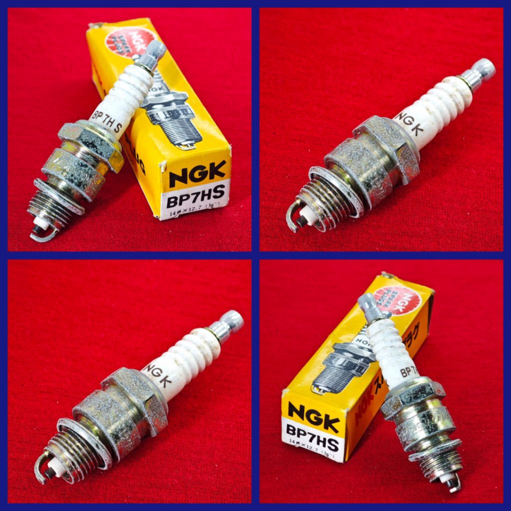 (RK DPR) NGK BP7HS 2T 2 t 2 จังหวะ 2 จังหวะ bp7 ด้ายสั้น rx king force1 f1 F 1 alfa suzuki rc fizr f