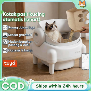 GREENPETS Litter Box Otomatis WiFi Kendali App Bersih Sendiri Tanpa Bau Area Luas Kucing Besar