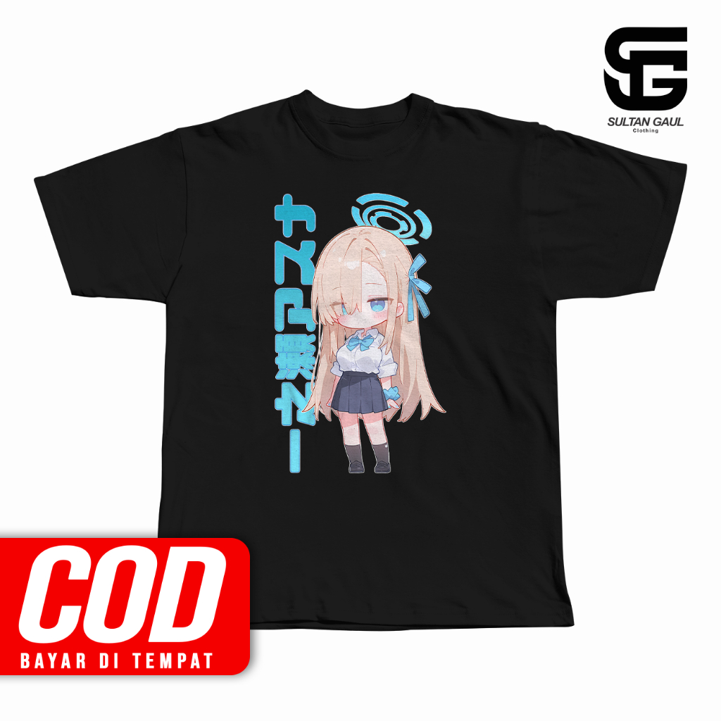ICHINOSE ASUNA CHIBI BLUE ARCHIVE อะนิเมะเสื้อยืดเกมญี่ปุ่น Distro Unisex