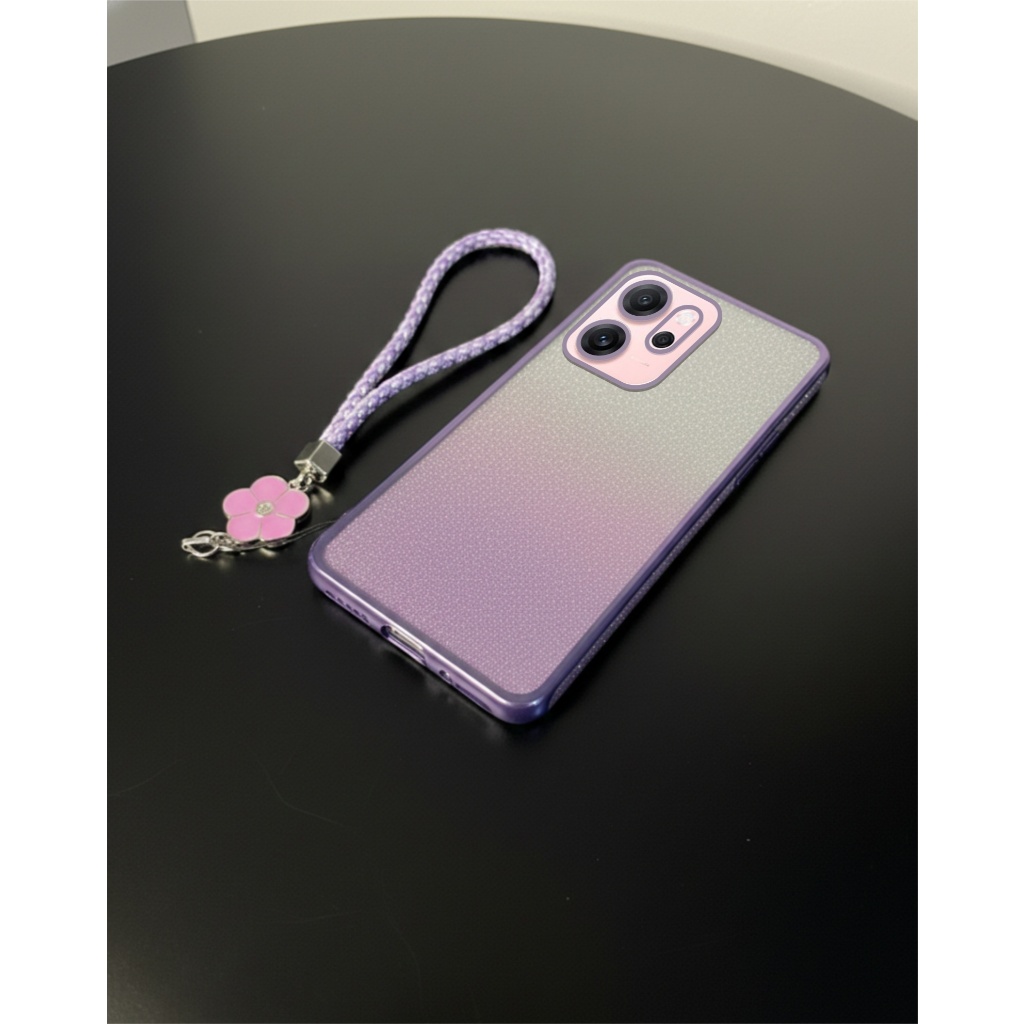 Oppo Reno 14F 14 5G 14 Pro 15F 15 Pro 15C 15 5G Luxury Glitter TPU พรีเมี่ยมซิลิคอนฟรีเชือกเส้นเล็กด