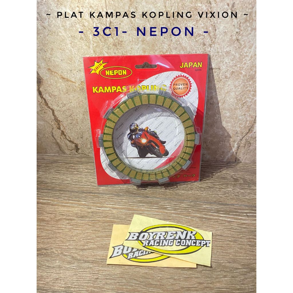 ORIGINAL NEPON VIXION 3C1 RACING CLUTCH PLATE หรือแผ่นคลัทช์ - BRC OLSHOP