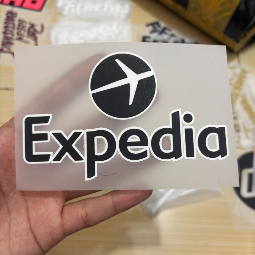 ป้ายแพทช์ Expedia พิมพ์ขาวดํา Hk