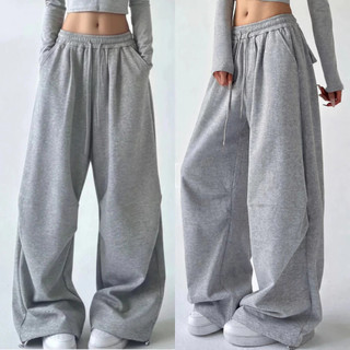 Sweatpants Loose Highwaist Celana Panjang Daily Wanita Nyaman Soft Lembut Tebal