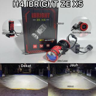 IBRIGHT ZE X5 Lampu Utama H4 Biled Blue Lens Double Kipas Pendingin