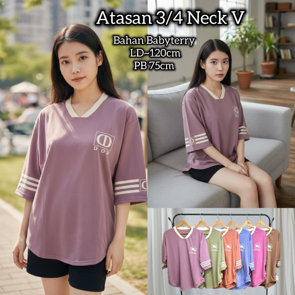 เสื้อคล้องคอ 3/4 V**