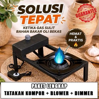 PAKET LENGKAP Kompor Oli bekas/Minyak jelantah Api biru
