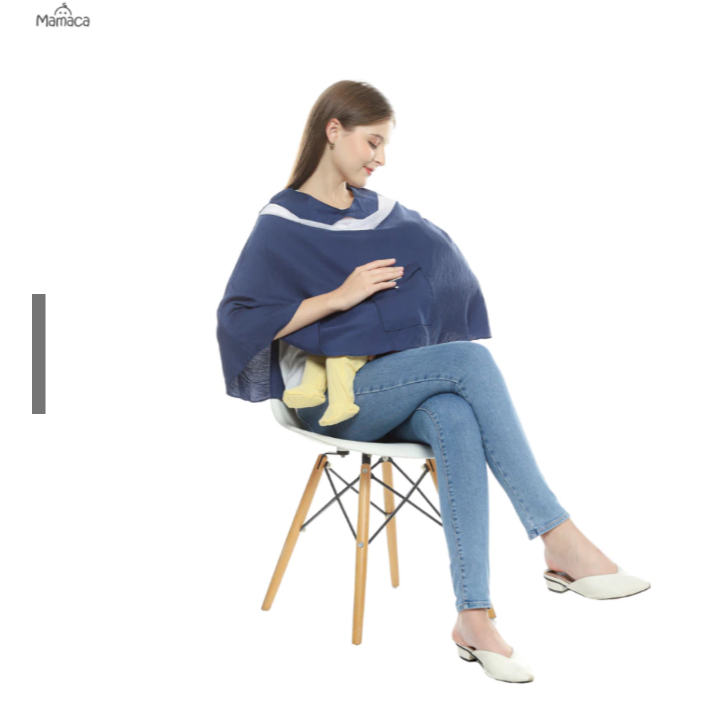 Mamaca Nursing Cover Circular Collar BLack Color